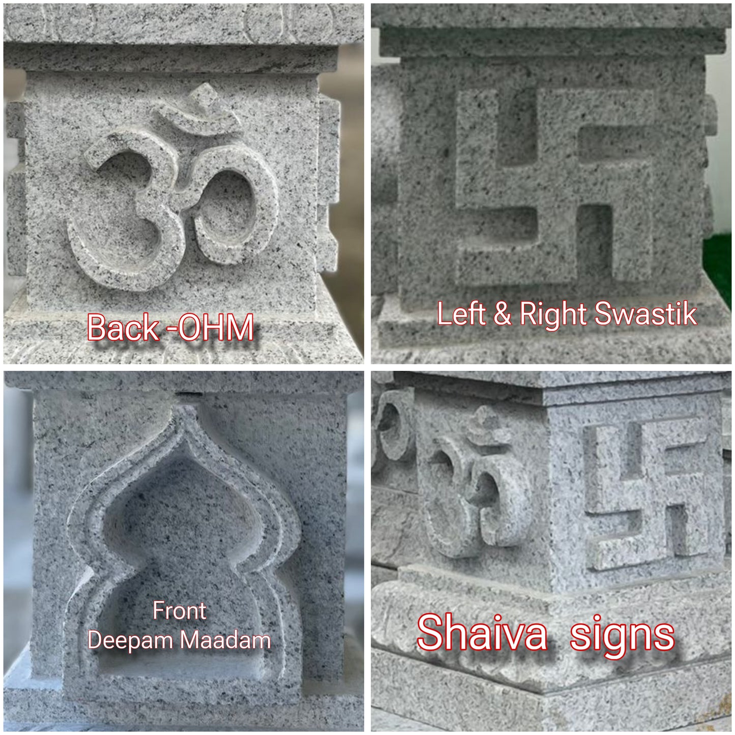 Lotus Top (F-12) (Deepam Maadam + 3 Sides Shaiva Symbols)